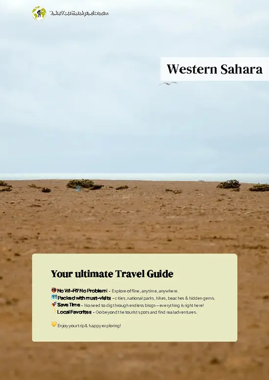 example page 0 from our offline Travel Guide for Western Sahara